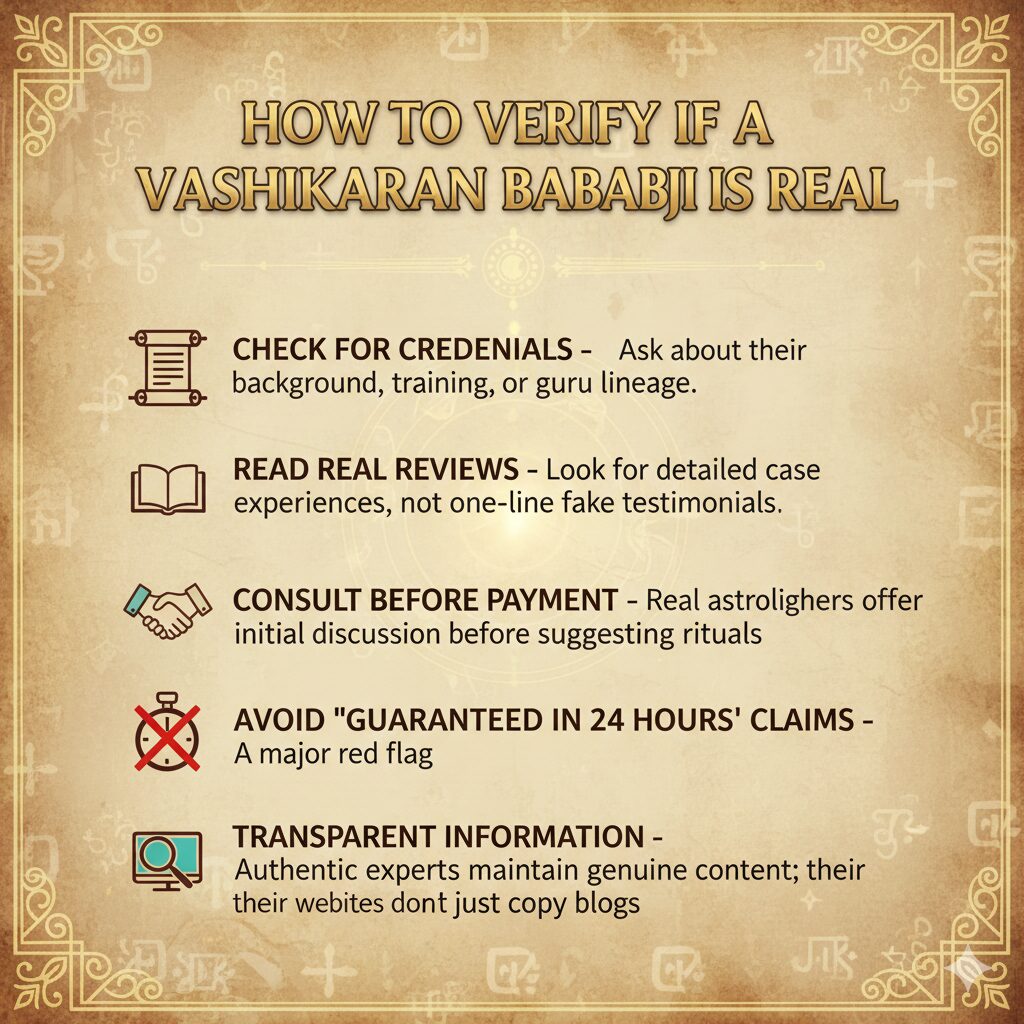 how to verifiy if a vashikaran babaji is real